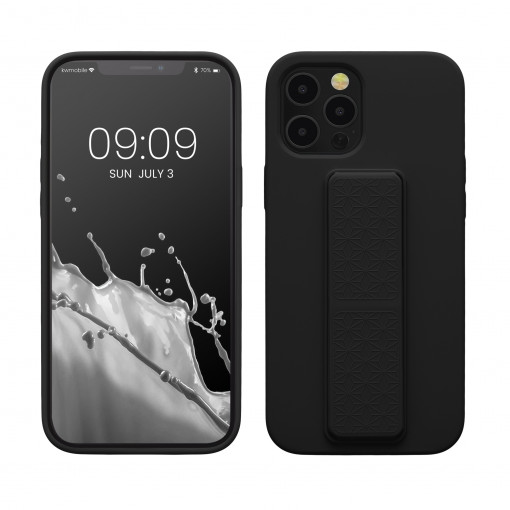 Husa kwmobile pentru Apple iPhone 12 Pro Max, Silicon, Negru, 58284.01