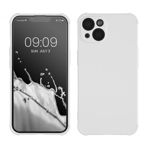 Husa kwmobile pentru Apple iPhone 13/iPhone 14, Silicon, Alb, 60223.48