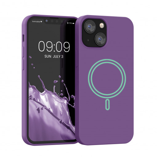 Husa Kwmobile pentru Apple iPhone 13 Mini, Silicon, Mov, 56558.212
