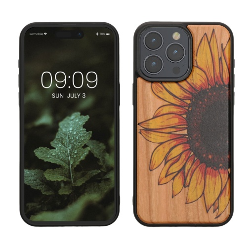 Husa Kwmobile pentru Apple iPhone 15 Pro Max, Multicolor, Lemn/Silicon, KWM000020EJ002C