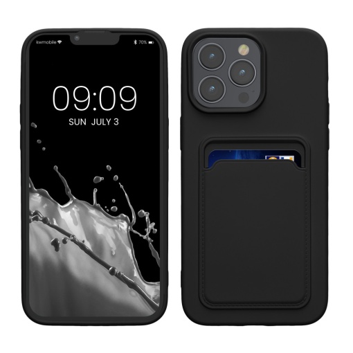 Husa Kwmobile pentru Apple iPhone 15 Pro Max, Negru, Silicon, 62020.01