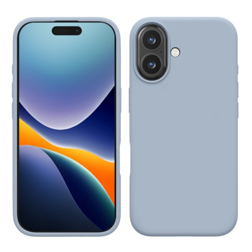 Husa Kwmobile pentru Apple iPhone 16, Albastru deschis, Silicon, KWM000022TU009C