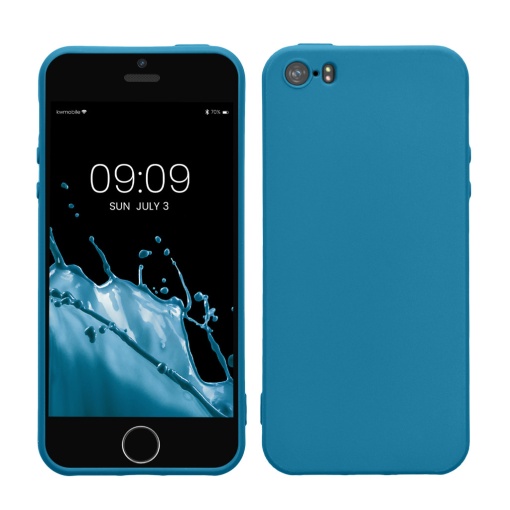 Husa Kwmobile pentru Apple iPhone 5/iPhone 5s/iPhone SE, Albastru, Silicon, KWM000007UT018C
