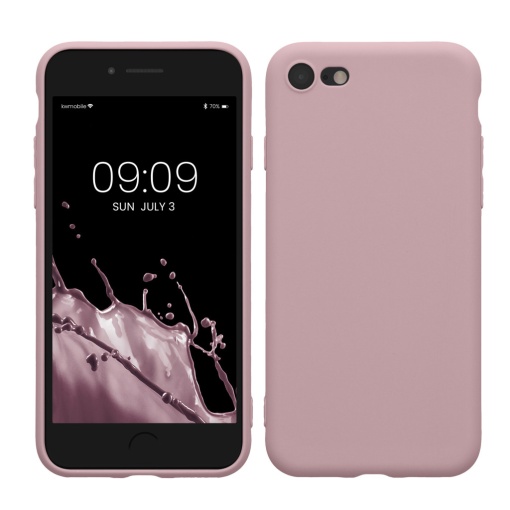 Husa Kwmobile pentru Apple iPhone SE (2022)/iPhone SE (2020)/iPhone 8, Mov deschis, Silicon, KWM0000083F055C