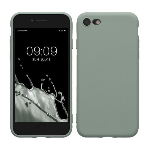 Husa Kwmobile pentru Apple iPhone SE (2022)/iPhone SE (2020)/iPhone 8, Verde, Silicon, KWM0000083F063C