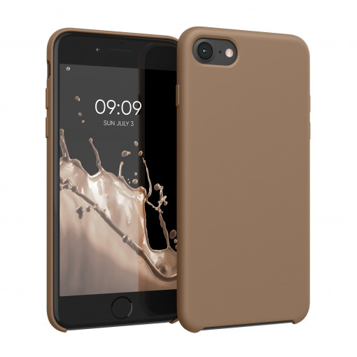 Husa kwmobile pentru Apple iPhone SE 3/iPhone 8/iPhone 7, Silicon, Maro, 40225.246