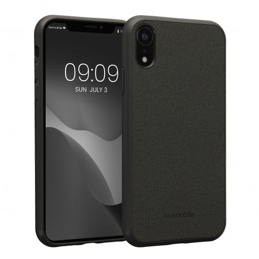 Husa Kwmobile pentru Apple iPhone XR, Piele ecologica, Negru, 59029.01