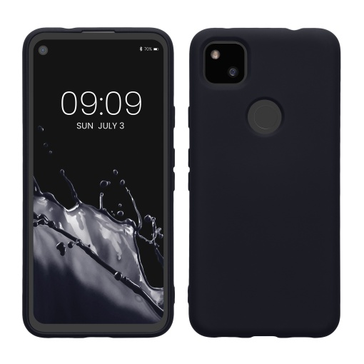 Husa Kwmobile pentru Google Pixel 4a, Albastru inchis, Silicon, KWM000011JE044C