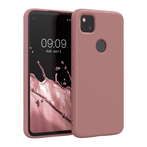 Husa Kwmobile pentru Google Pixel 4a, Roz, Silicon, KWM000011JE037C - Img 1