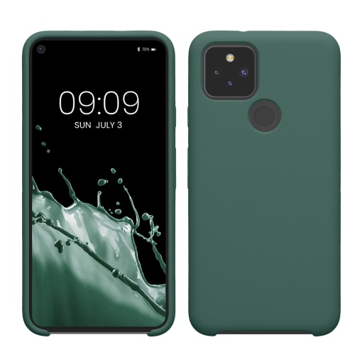 Husa Kwmobile pentru Google Pixel 5, Verde, Silicon, KWM0000122K037C - Img 1