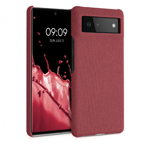 Husa Kwmobile pentru Google Pixel 6, Textil, Rosu, 57795.76