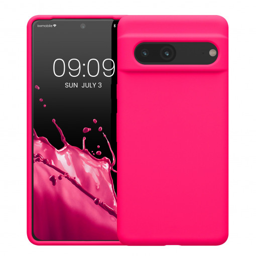 Husa kwmobile pentru Google Pixel 7, Silicon, Roz, 59451.77