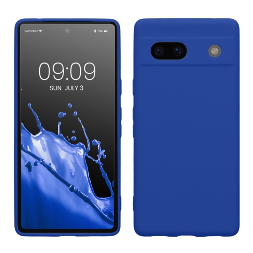 Husa Kwmobile pentru Google Pixel 7a, Albastru, Silicon, 61598.134