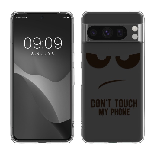 Husa Kwmobile pentru Google Pixel 8 Pro, Transparent/Negru, Silicon, KWM000020JM003C