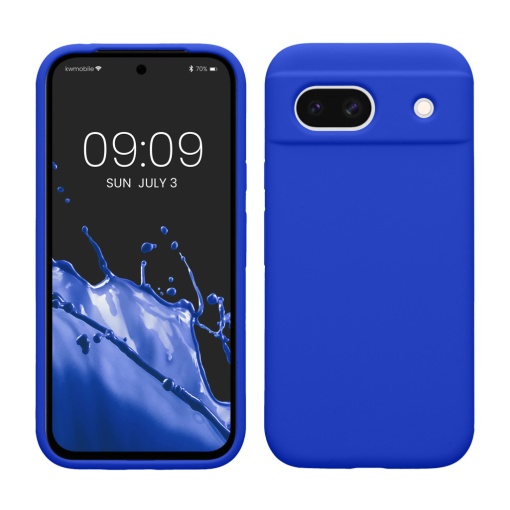 Husa Kwmobile pentru Google Pixel 8a, Albastru, Silicon, KWM000020KQ031C