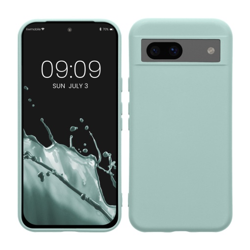 Husa Kwmobile pentru Google Pixel 8a, Verde deschis, Silicon, KWM000020LB002C