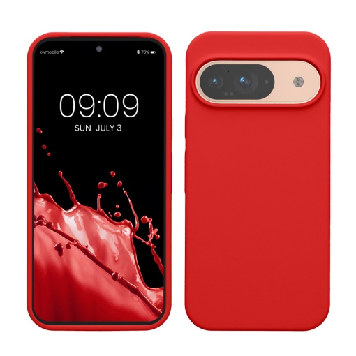 Husa Kwmobile pentru Google Pixel 9/Pixel 9 Pro, Rosu, Silicon, KWM000020PI034C