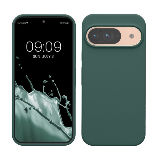 Husa Kwmobile pentru Google Pixel 9/Pixel 9 Pro, Verde, Silicon, KWM000020PI021C