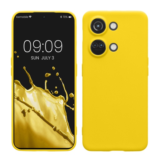 Husa Kwmobile pentru OnePlus Nord 3 5G, Galben, Silicon, KWM0000204U008C
