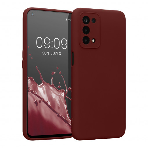 Husa Kwmobile pentru OPPO A74 5G/A54 5G, Silicon, Rosu, 57571.187