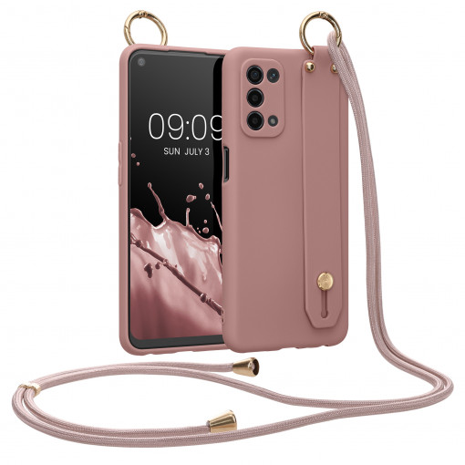 Husa Kwmobile pentru OPPO A74 5G/A54 5G, Silicon, Roz, 59227.193