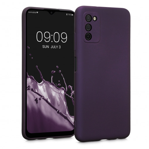 Husa Kwmobile pentru Samsung Galaxy A03s, Silicon, Mov, 56518.115