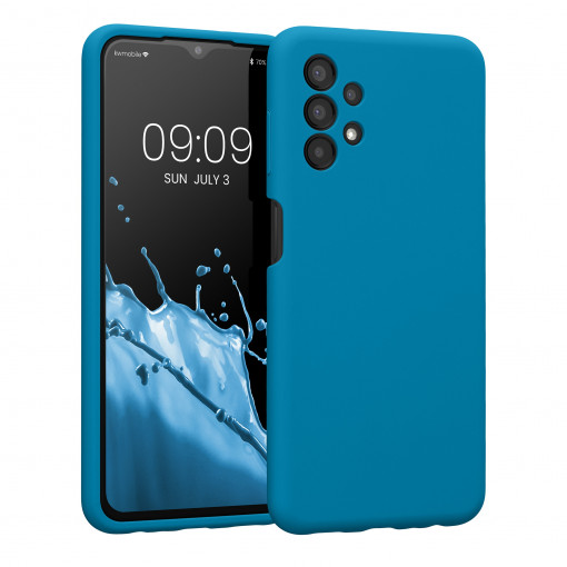 Husa Kwmobile pentru Samsung Galaxy A13, Silicon, Albastru, 57832.224