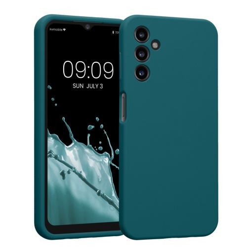 Husa Kwmobile pentru Samsung Galaxy A14 5G, Albastru, Silicon, 60808.57