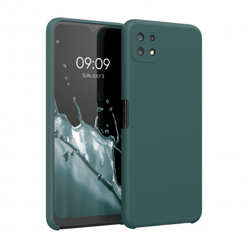 Husa Kwmobile pentru Samsung Galaxy A22 5G, Silicon, Verde, 55489.171