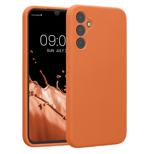 Husa Kwmobile pentru Samsung Galaxy A34 5G, Portocaliu, Silicon, KWM000018GC058C