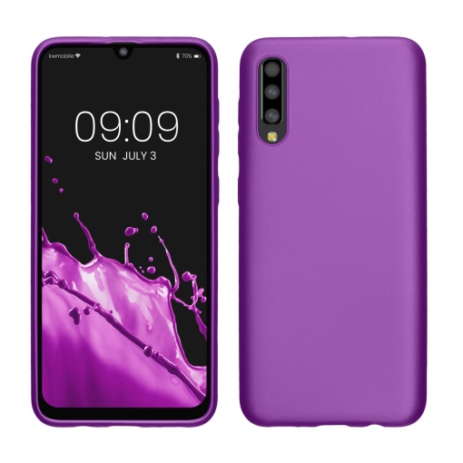 Husa Kwmobile pentru Samsung Galaxy A50, Violet, Silicon, KWM000009TA016C