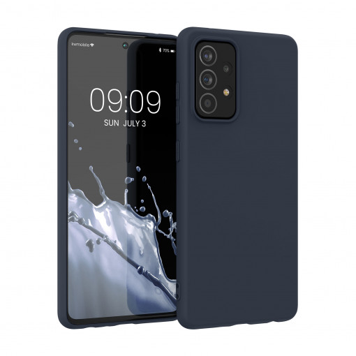 Husa Kwmobile pentru Samsung Galaxy A52/Galaxy A52 5G/Galaxy A52s 5G, Silicon, Albastru, 54346.186 - Img 1