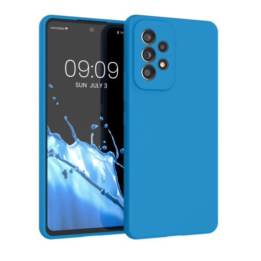 Husa Kwmobile pentru Samsung Galaxy A53 5G, Albastru, Silicon, 57835.104