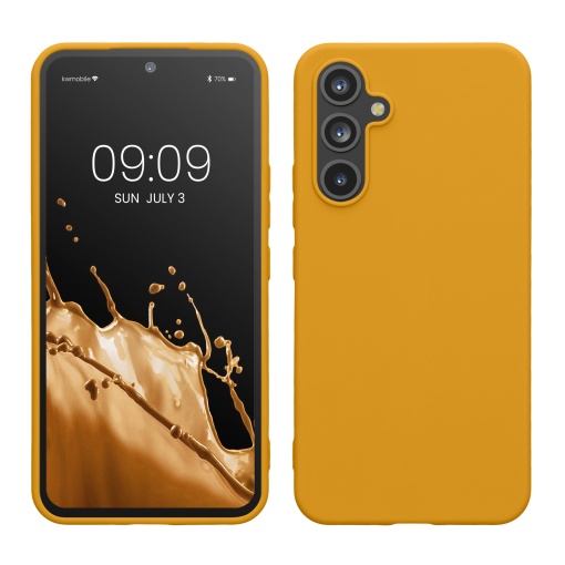 Husa Kwmobile pentru Samsung Galaxy A54 5G, Galben, Silicon, KWM000018FR029C - Img 1
