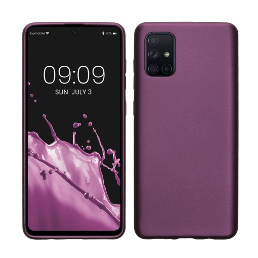 Husa Kwmobile pentru Samsung Galaxy A71, Albastru, Silicon, 51213.23