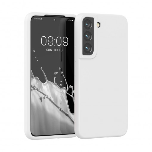 Husa Kwmobile pentru Samsung Galaxy S22, Silicon, Alb, 56756.48