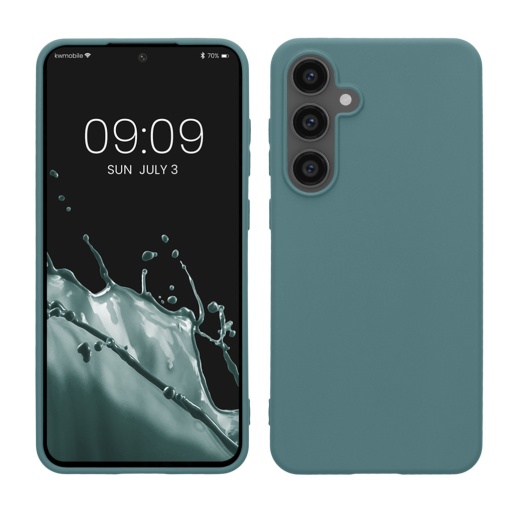 Husa Kwmobile pentru Samsung Galaxy S24 FE, Verde deschis, Silicon, KWM000021WC006C