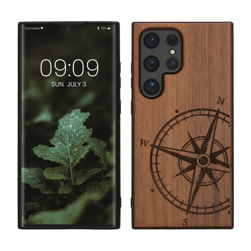 Husa Kwmobile pentru Samsung Galaxy S24 Ultra, Maro, Lemn, KWM000021PJ001C