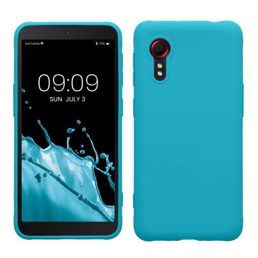 Husa Kwmobile pentru Samsung Galaxy Xcover 5, Albastru deschis, Silicon, KWM000012NV038C