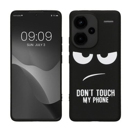 Husa Kwmobile pentru Xiaomi Redmi Note 13 Pro Plus 5G, Negru/Alb, Silicon, KWM000020NR001C