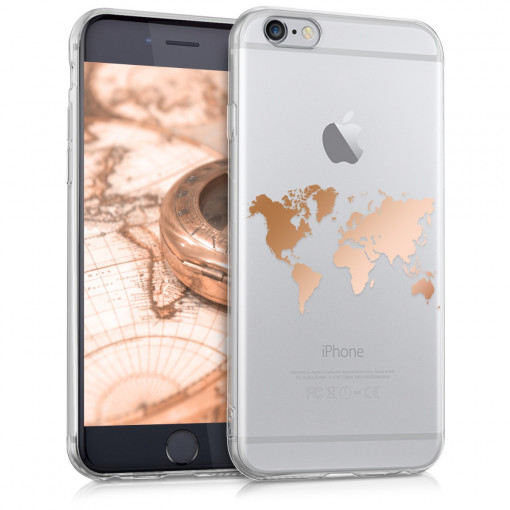 Husa pentru Apple iPhone 6 / iPhone 6s, Silicon, Rose Gold, 39429.18