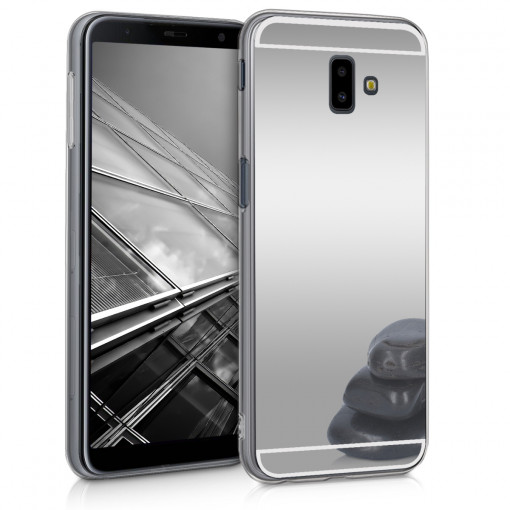 Husa pentru Samsung Galaxy J6 Plus, Silicon, Silver, 48754.42