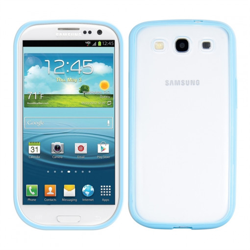 Husa pentru Samsung Galaxy S3, Silicon, Albastru, 11178.04
