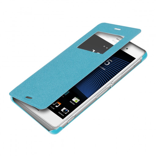 Husa pentru Sony Xperia Z3, Piele ecologica, Albastru, 24568.23
