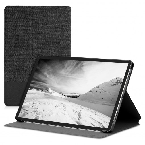 Husa pentru tableta Lenovo Tab P11 Pro, Kwmobile, Gri/Negru, Textil, 55711.73