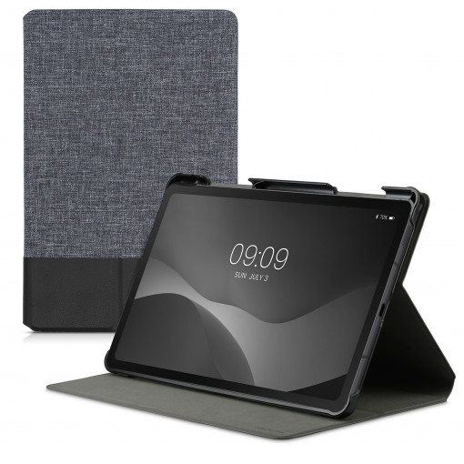 Husa pentru tableta Samsung Galaxy Tab S6 Lite, Kwmobile, Albastru/Negru, Textil, 52246.03