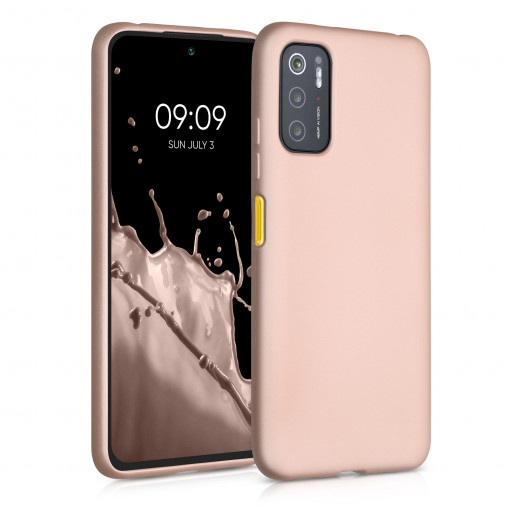 Husa pentru Xiaomi Poco M3 Pro 5G, Silicon, Rose Gold, 55364.31
