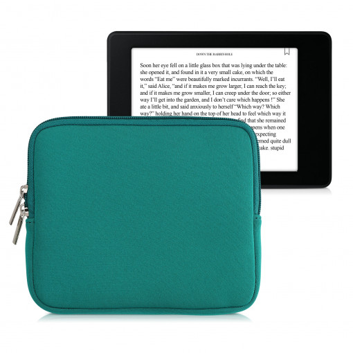 Husa universala pentru eBook Reader de 7 inch, Kwmobile, Verde, Textil, 57397.22
