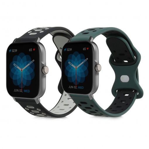 Set 2 curele pentru Huami Amazfit GTS 3/Amazfit GTS 2/Amazfit GTS, Kwmobile, Multicolor, Silicon, 58989.02