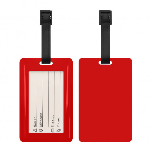 Set 2 Etichete pentru bagaje Kwmobile, Rosu, Silicon, 59541.09